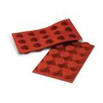 15 PETIT-FOURS SILICONE ROSSO mm. Ø 40 h.20 ml.30 SF027